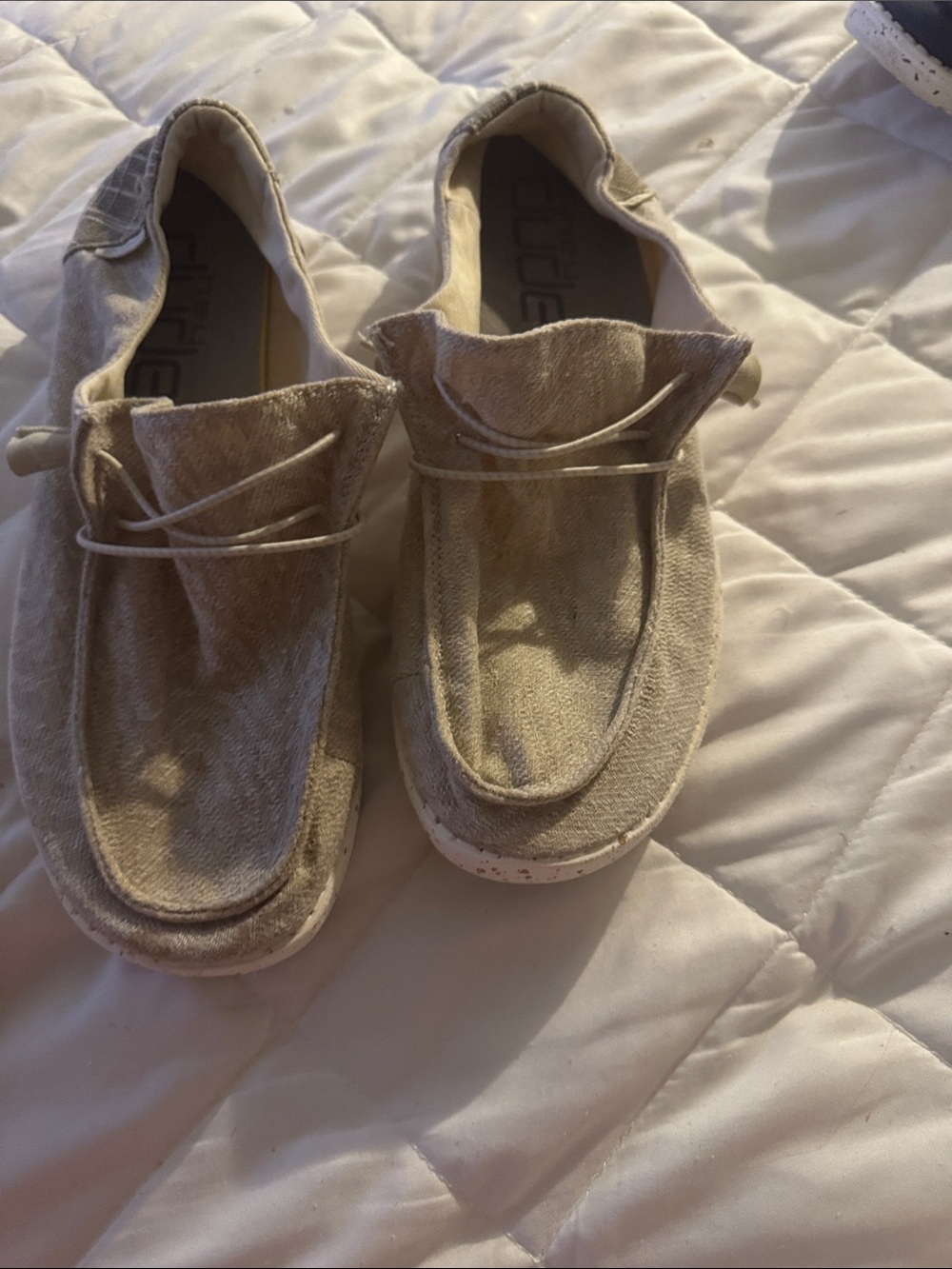 Hey Dude Wendy Zebra Neutral  Slip-On Canvas Shoes in Light Beige 11